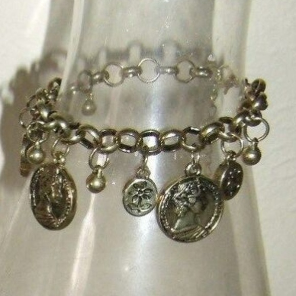 Coins FlowersChain extension Gold-tone Bracelet